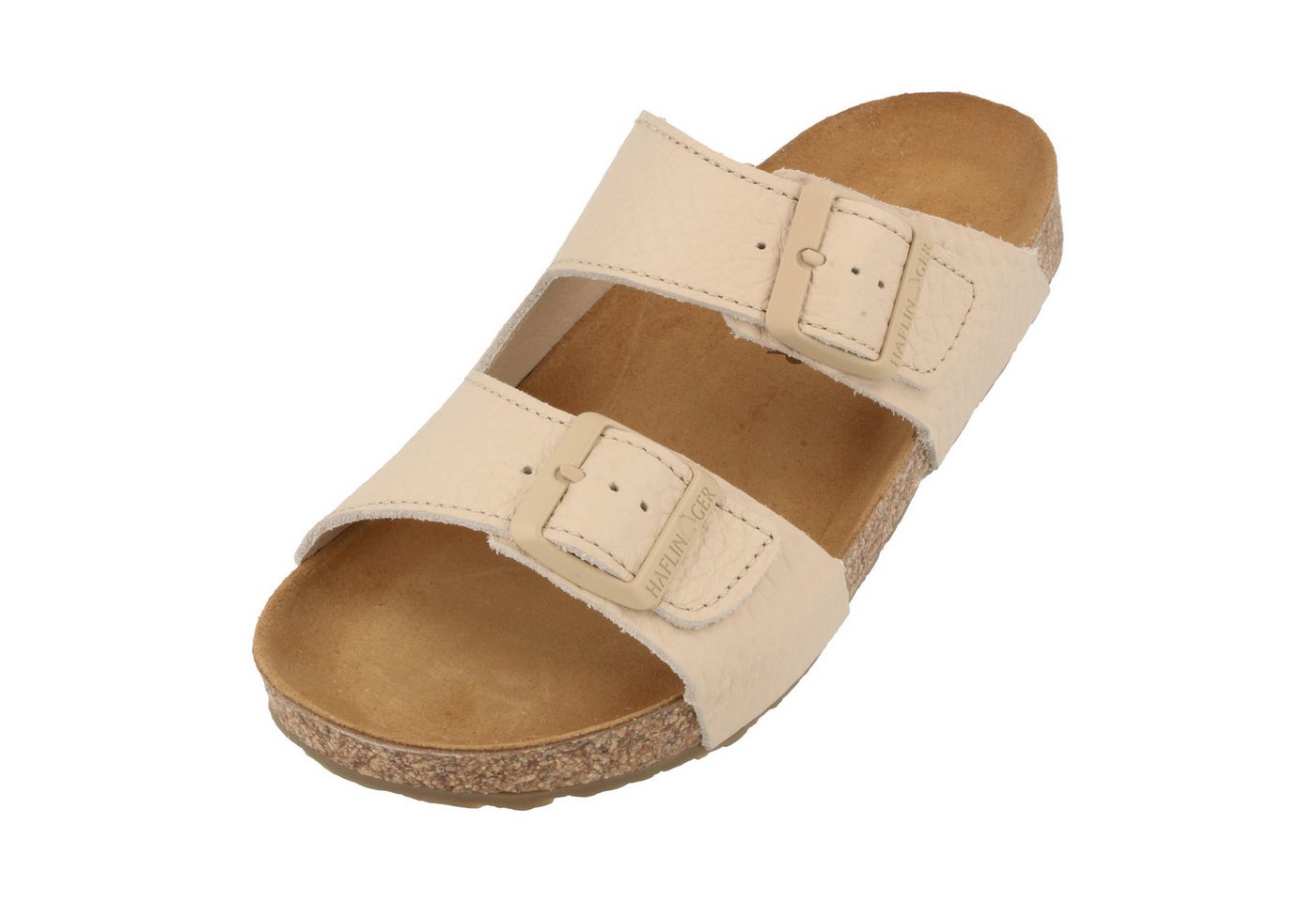 Haflinger Bio Bonnie Lederpantolette aus Kalbsleder Unisex Hausschuh