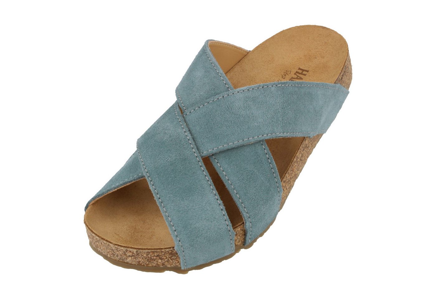 Haflinger Bio Como Sommer Sandale aus Leder Hausschuh Unisex Hausschuh (Jeans)
