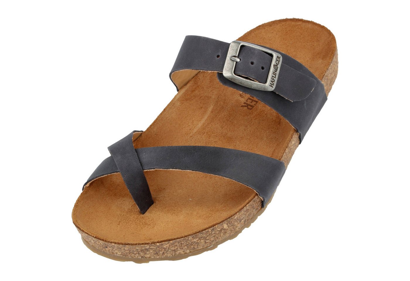 Haflinger Bio Juno Sommer Sandale Hausschuh Unisex Hausschuh (blau)