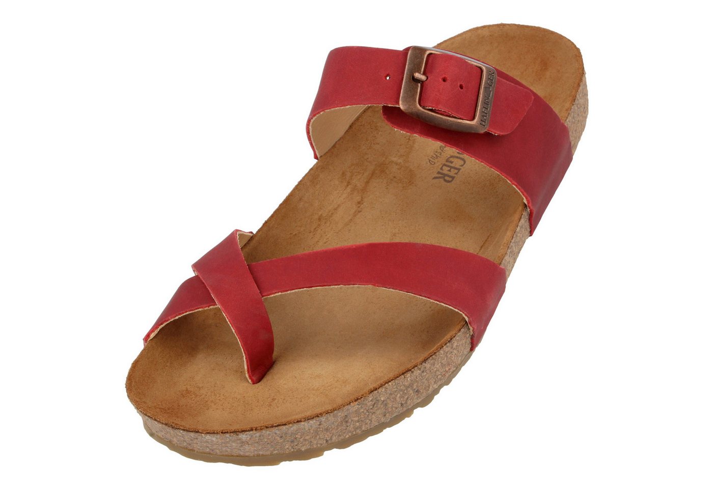 Haflinger Bio Juno Sommer Sandale Hausschuh Unisex Hausschuh (rot)