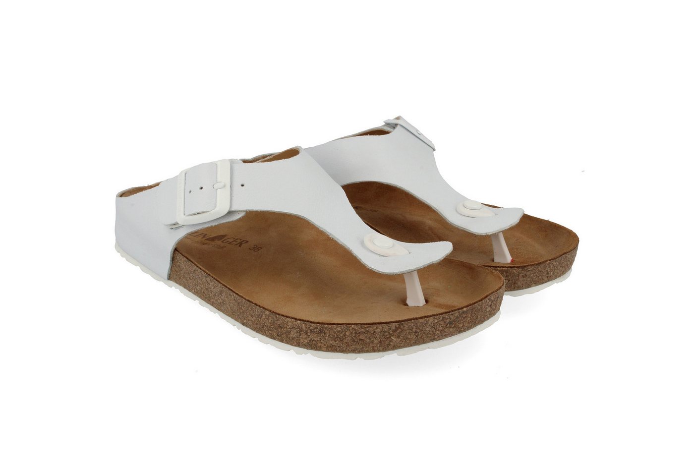 Haflinger Bio Memphis Leder Sandale Zehentrenner Damen Hausschuh