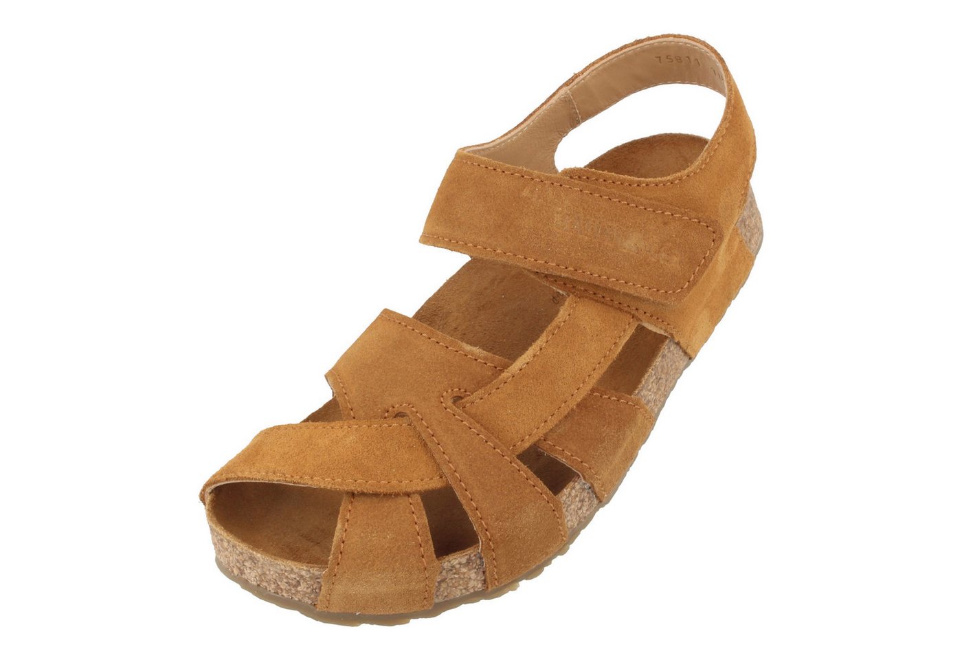 Haflinger Bio Norma Lederpantolette aus Veloursleder Unisex Hausschuh (braun)
