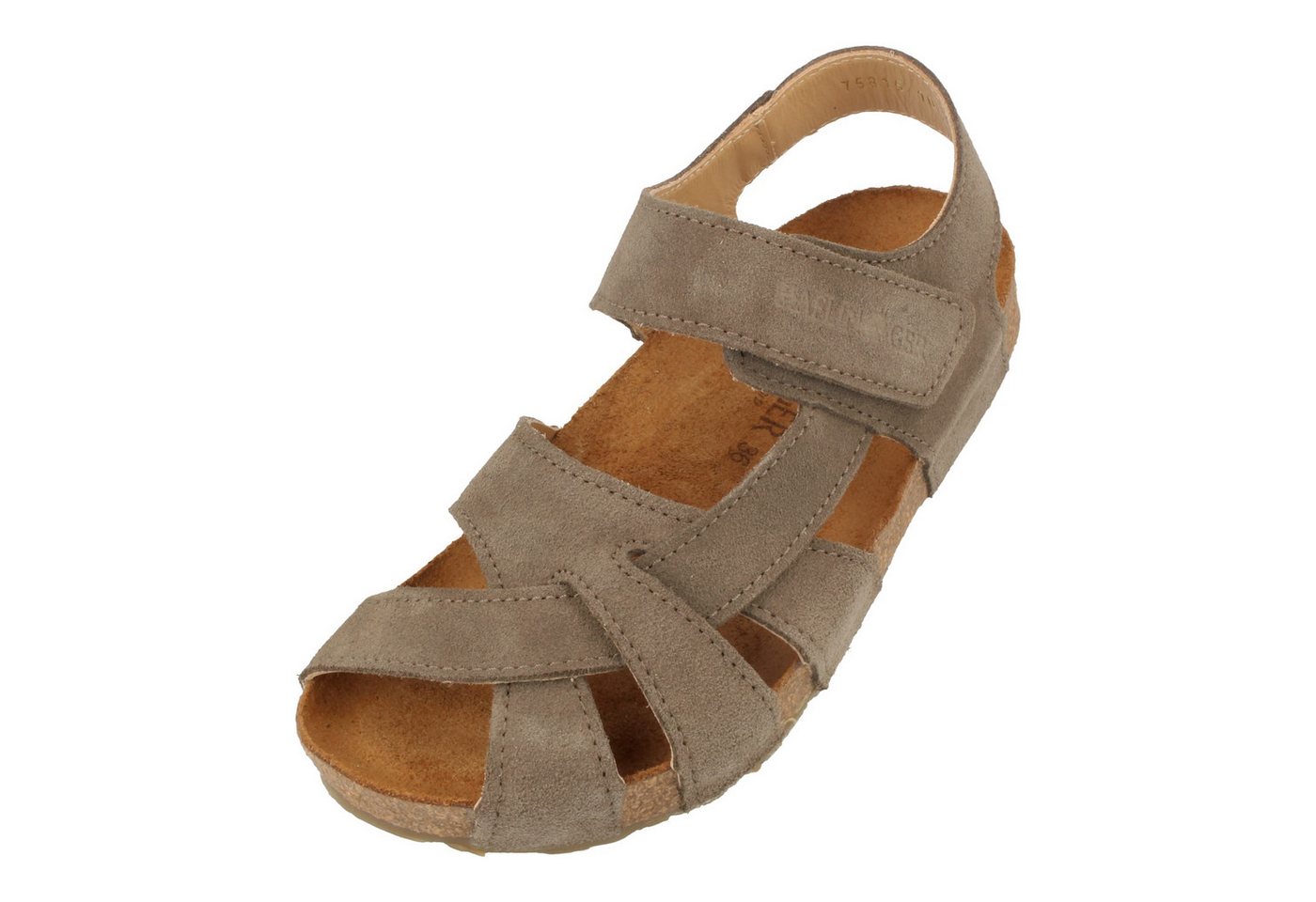 Haflinger Bio Norma Lederpantolette aus Veloursleder Unisex Hausschuh