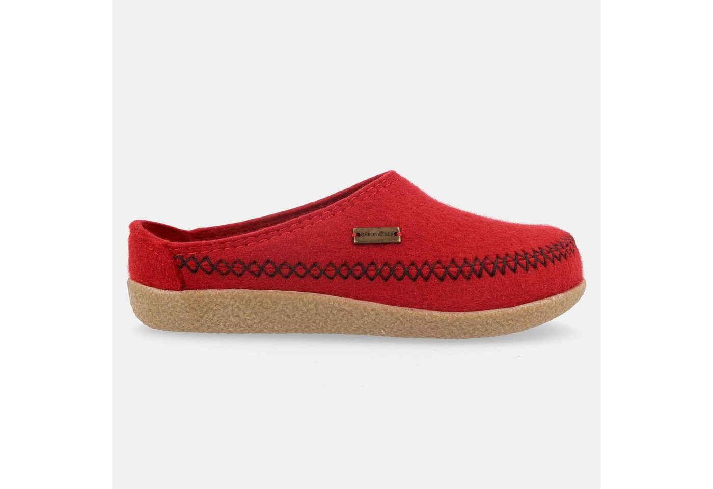 Haflinger Blizzard Credo Filzpantoffel mit Gummisohle Hausschuh Hausschuh