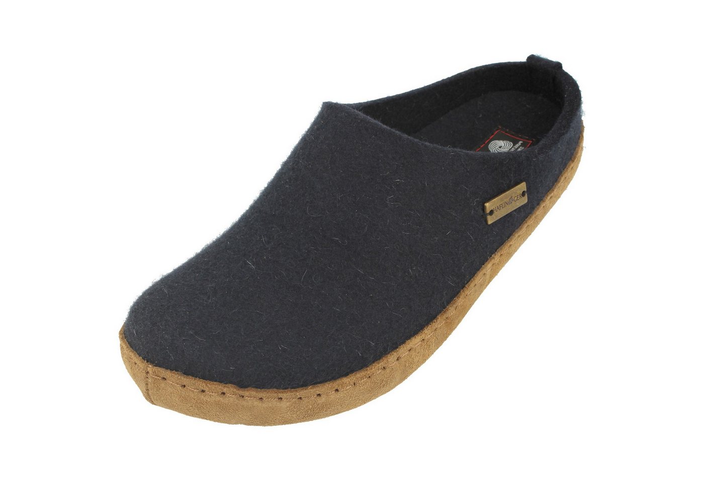 Haflinger Emils Toffel Filzpantoffel Hausschuh mit Ledersohle Unisex Hausschuh