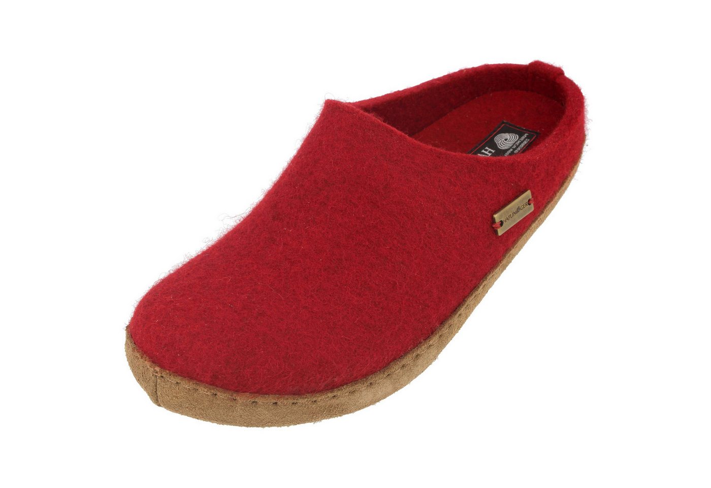 Haflinger Emils Toffel Filzpantoffel Hausschuh mit Ledersohle Unisex Hausschuh