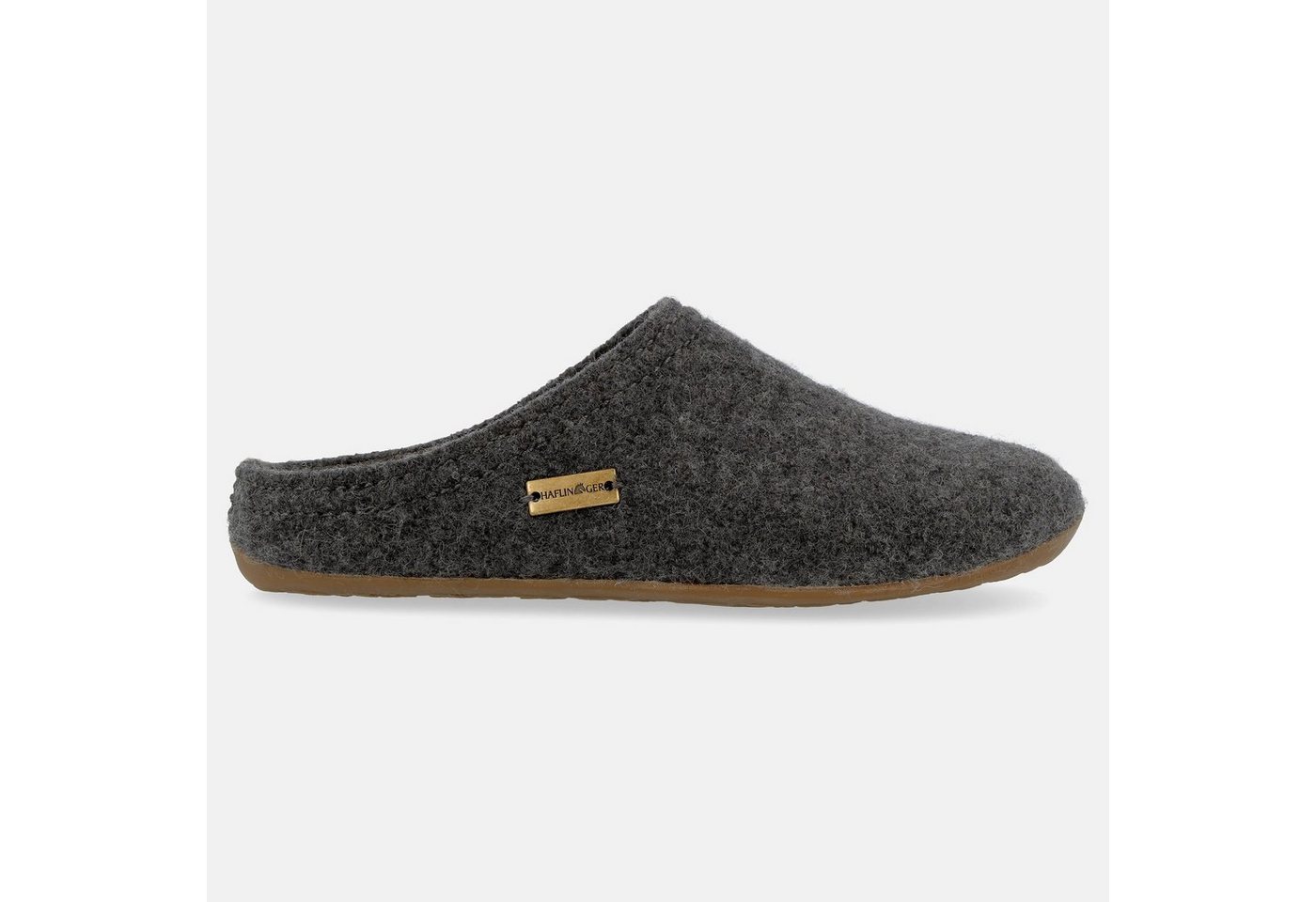Haflinger Everest Classic Pantoffel aus reiner Schurwolle mit Gummisohle Hausschuh