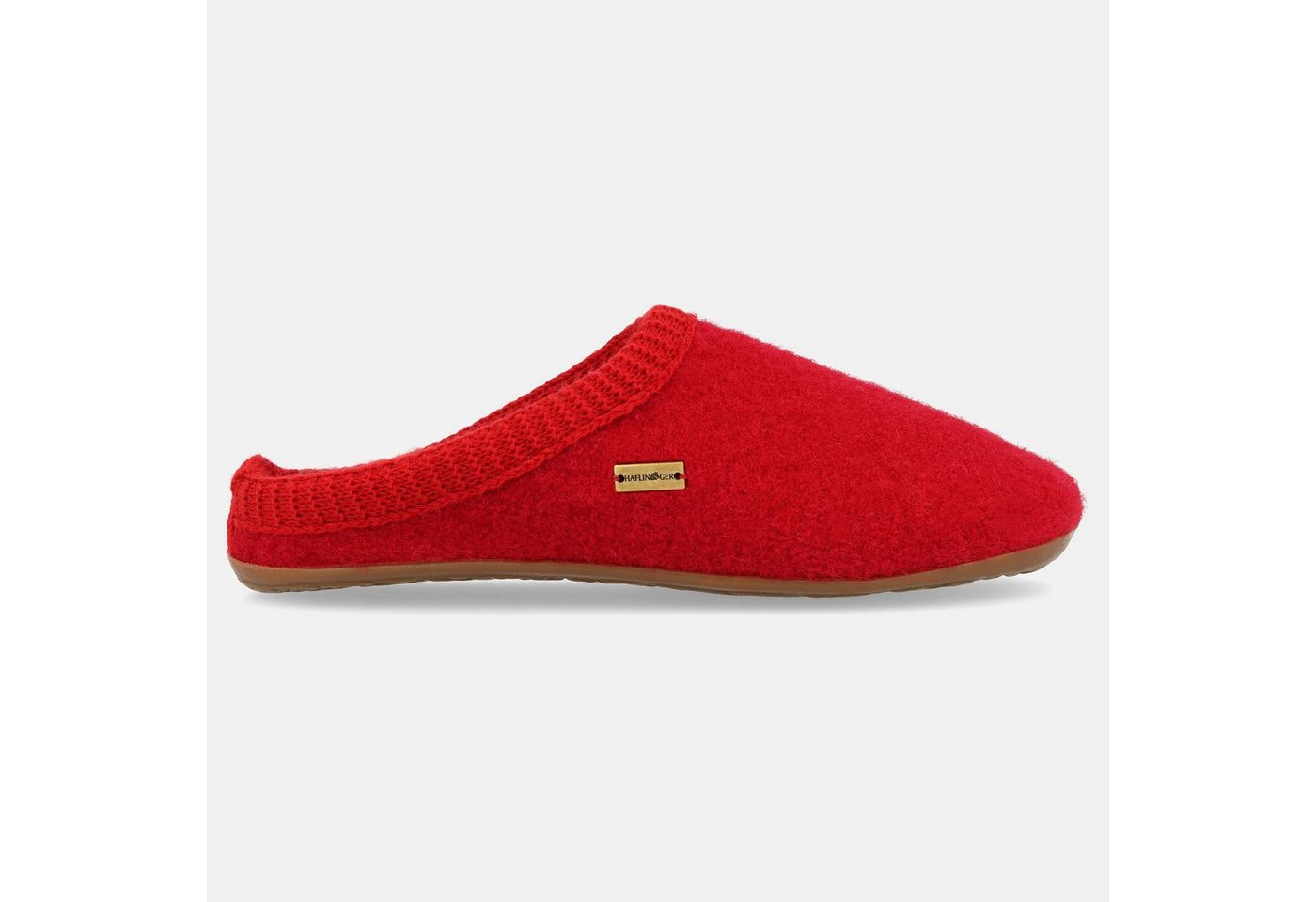 Haflinger Everest Classic Pantoffel aus reiner Schurwolle mit Gummisohle Hausschuh