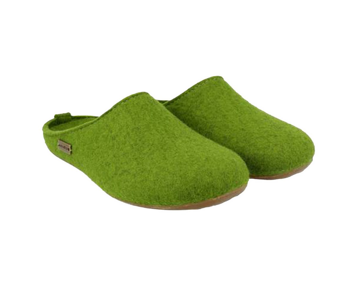 Haflinger Everest Fundus Pantoffel (1-tlg) Pantoffeln - 100% reiner Wollfilz, Für lose Einlagen geeignet (grün)