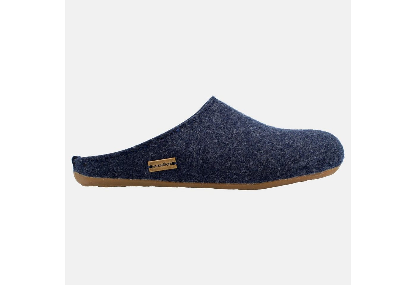 Haflinger Everest Fundus Pantoffel aus Wollfilz mit Gummisohle Hausschuh