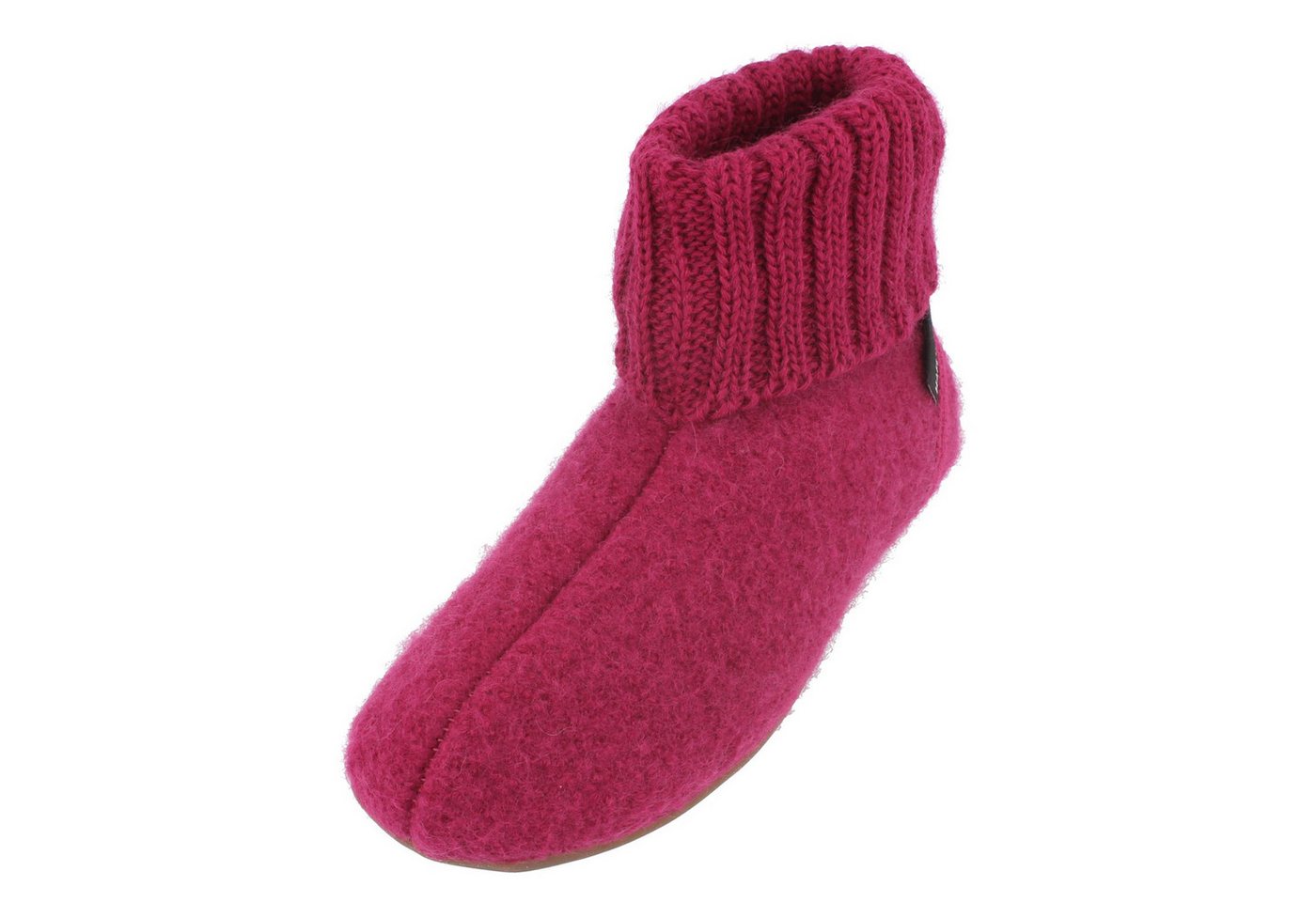 Haflinger Everest Karlo Hüttenschuhe aus reiner Schurwolle mit Gummisohle Hausschuh