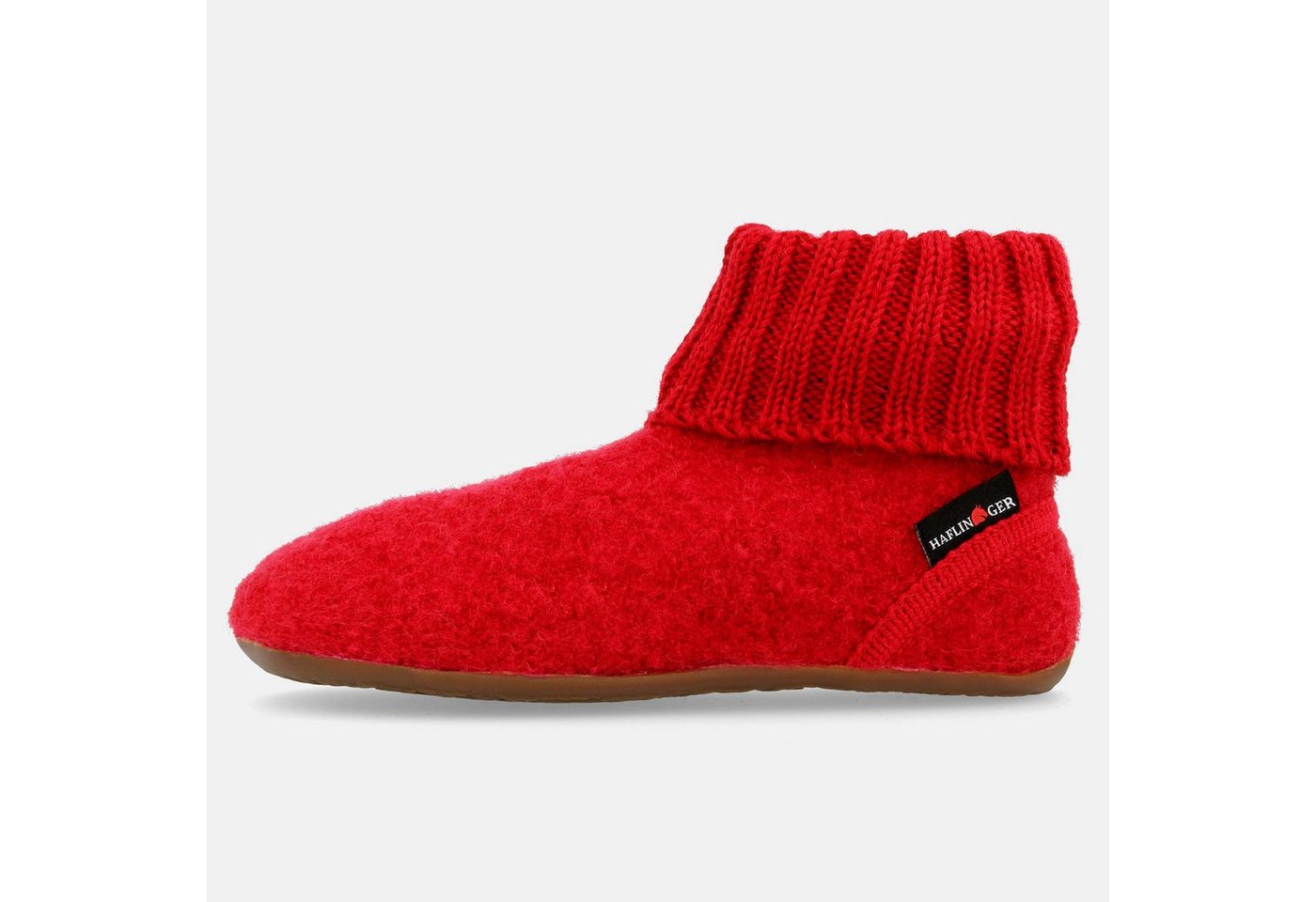 Haflinger Everest Karlo Hüttenschuhe aus reiner Schurwolle mit Gummisohle Hausschuh
