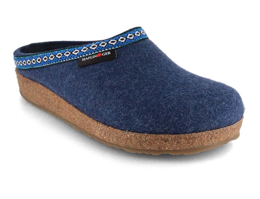Haflinger Filzclogs Grizzly Franzl Hausschuh mit Korkfußbett