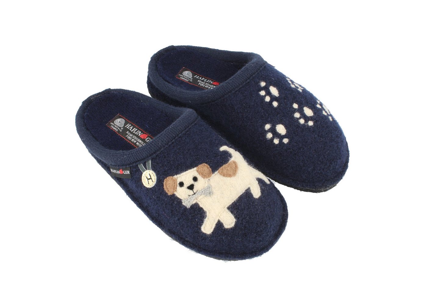 Haflinger Flair Fido Pantoffeln gewalkter aus Wolle Hund Unisex Hausschuh