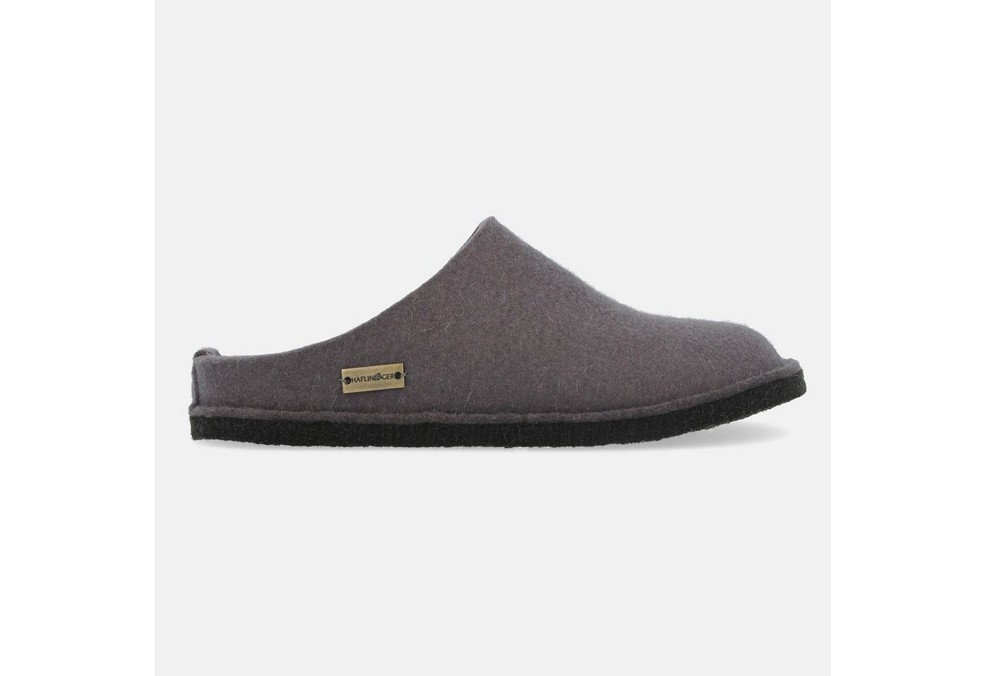 Haflinger Flair Soft Filzpantoffeln aus Wollfilz Hausschuh Unisex Hausschuh (Asphalt)