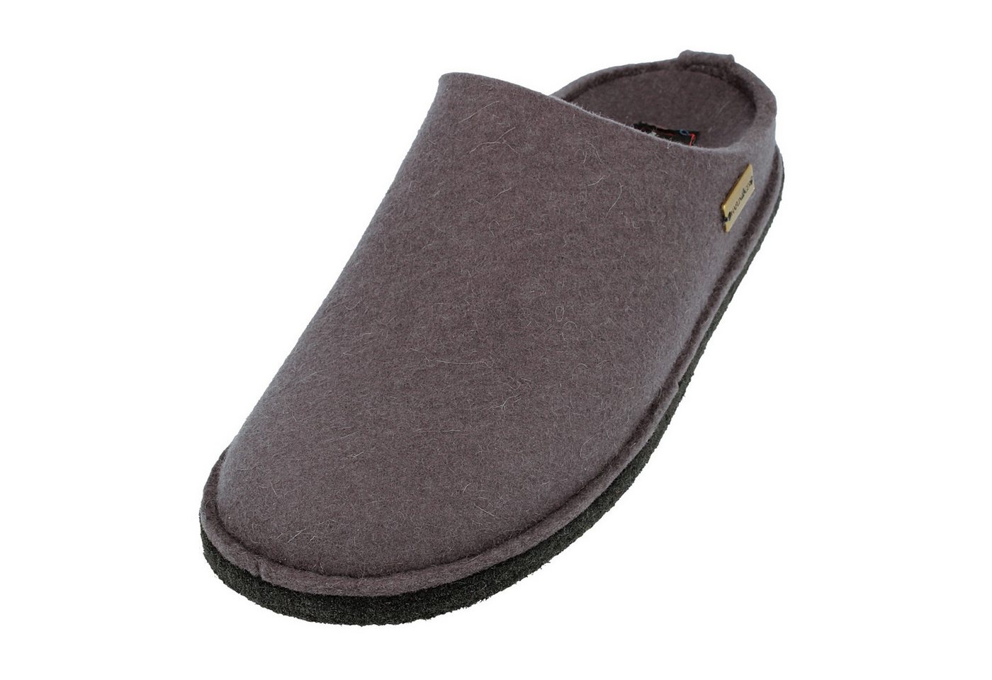 Haflinger Flair Soft Filzpantoffeln aus Wollfilz Hausschuh Unisex Hausschuh (Asphalt)