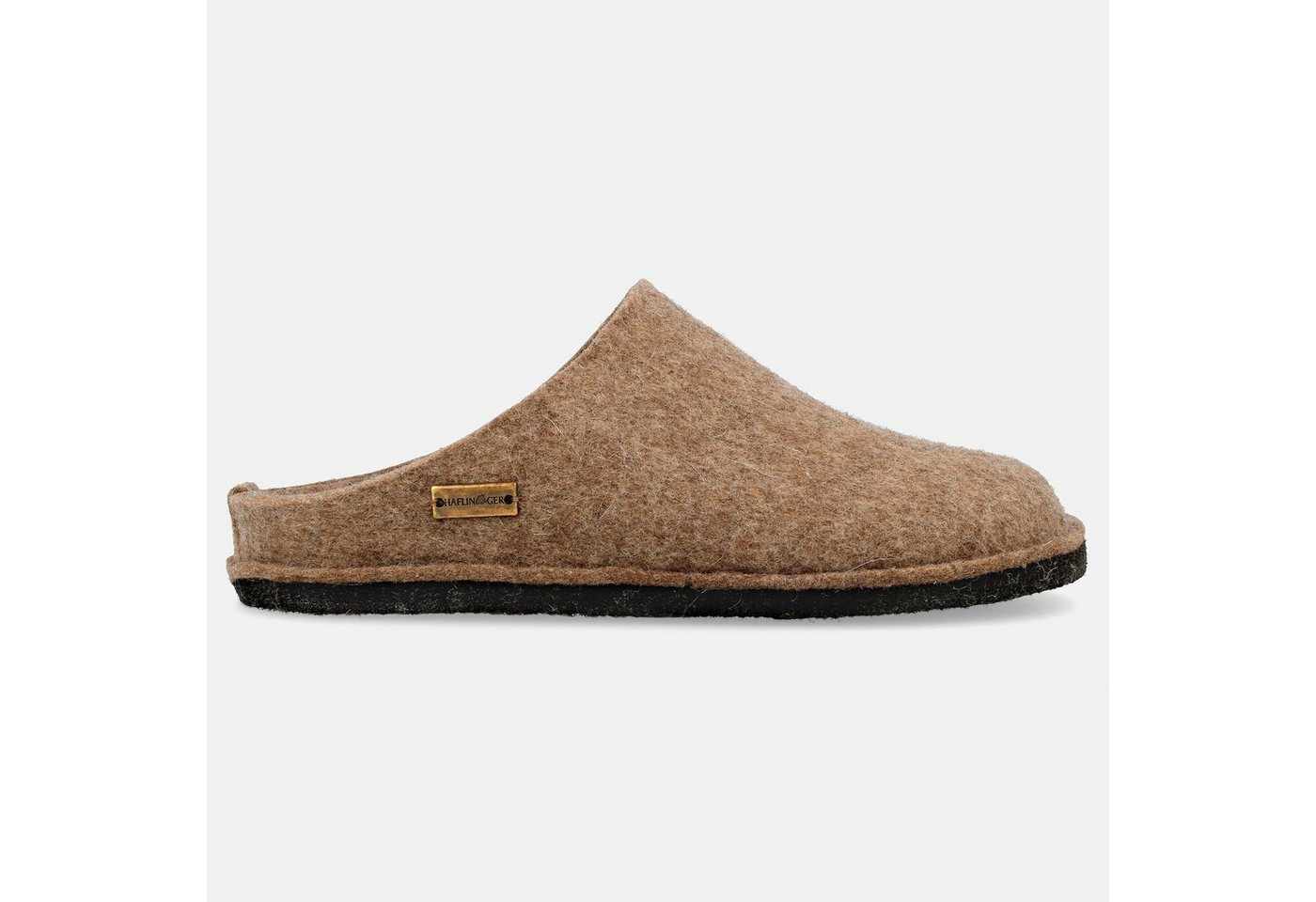 Haflinger Flair Soft Filzpantoffeln aus Wollfilz Hausschuh Unisex Hausschuh (beige)