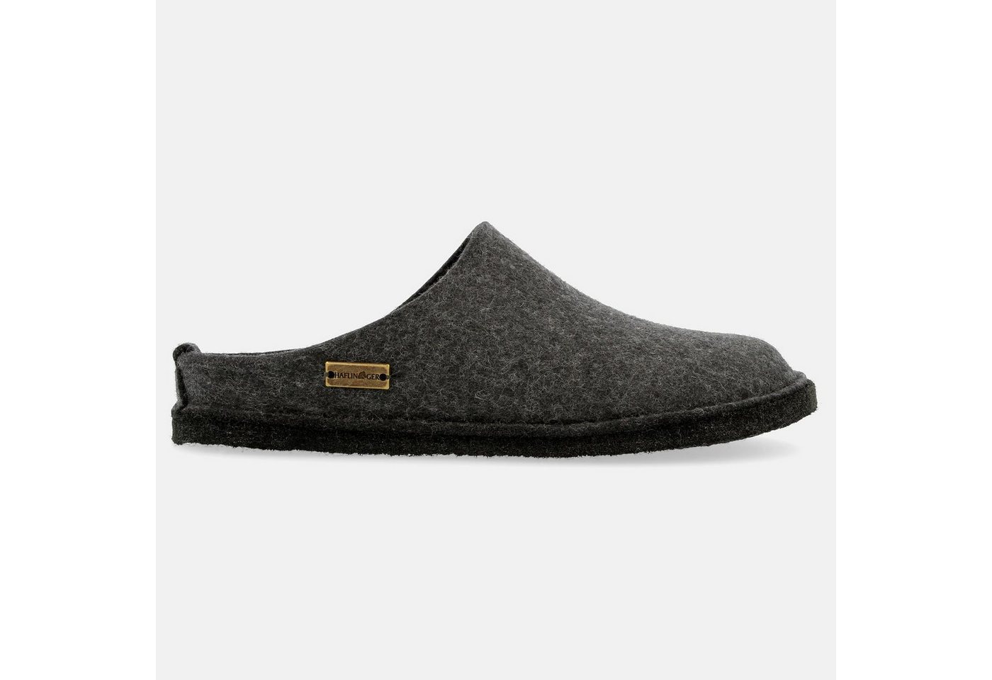 Haflinger Flair Soft Filzpantoffeln aus Wollfilz Hausschuh Unisex Hausschuh (grau)