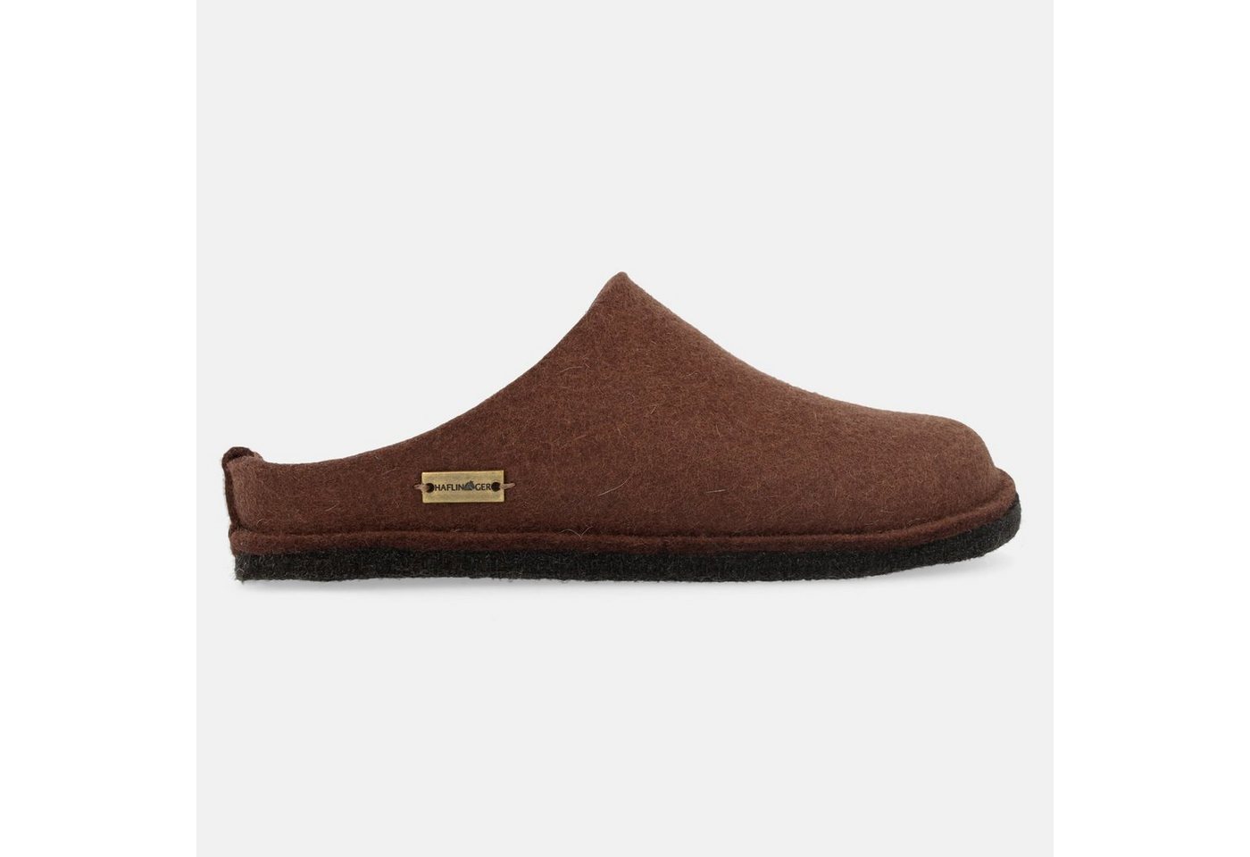 Haflinger Flair Soft Filzpantoffeln aus Wollfilz Hausschuh Unisex Hausschuh (Kaffee)