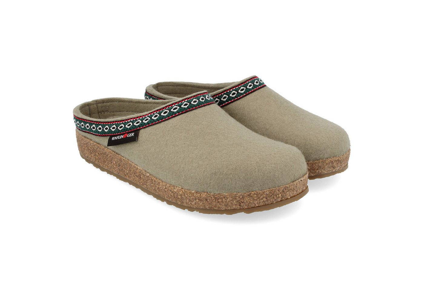 Haflinger Grizzly Franzl Filzclog aus reinem Wollfilz Hausschuh