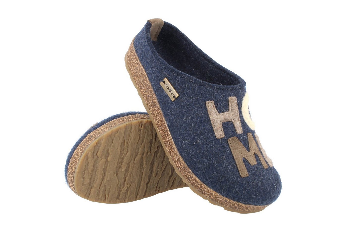 Haflinger Grizzly Home Filzclog aus reinem Wollfilz Unisex Hausschuh