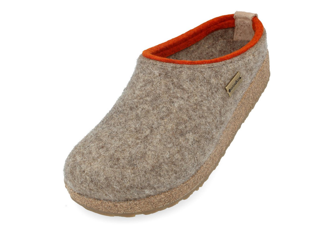 Haflinger Grizzly Kris Filzclog aus reinem Wollfilz Hausschuh