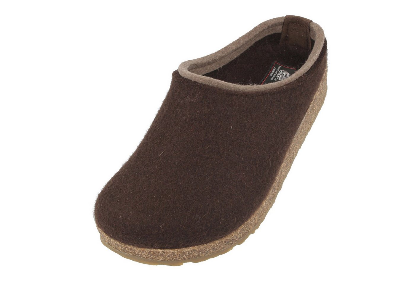 Haflinger Grizzly Kris Filzclog aus reinem Wollfilz Hausschuh