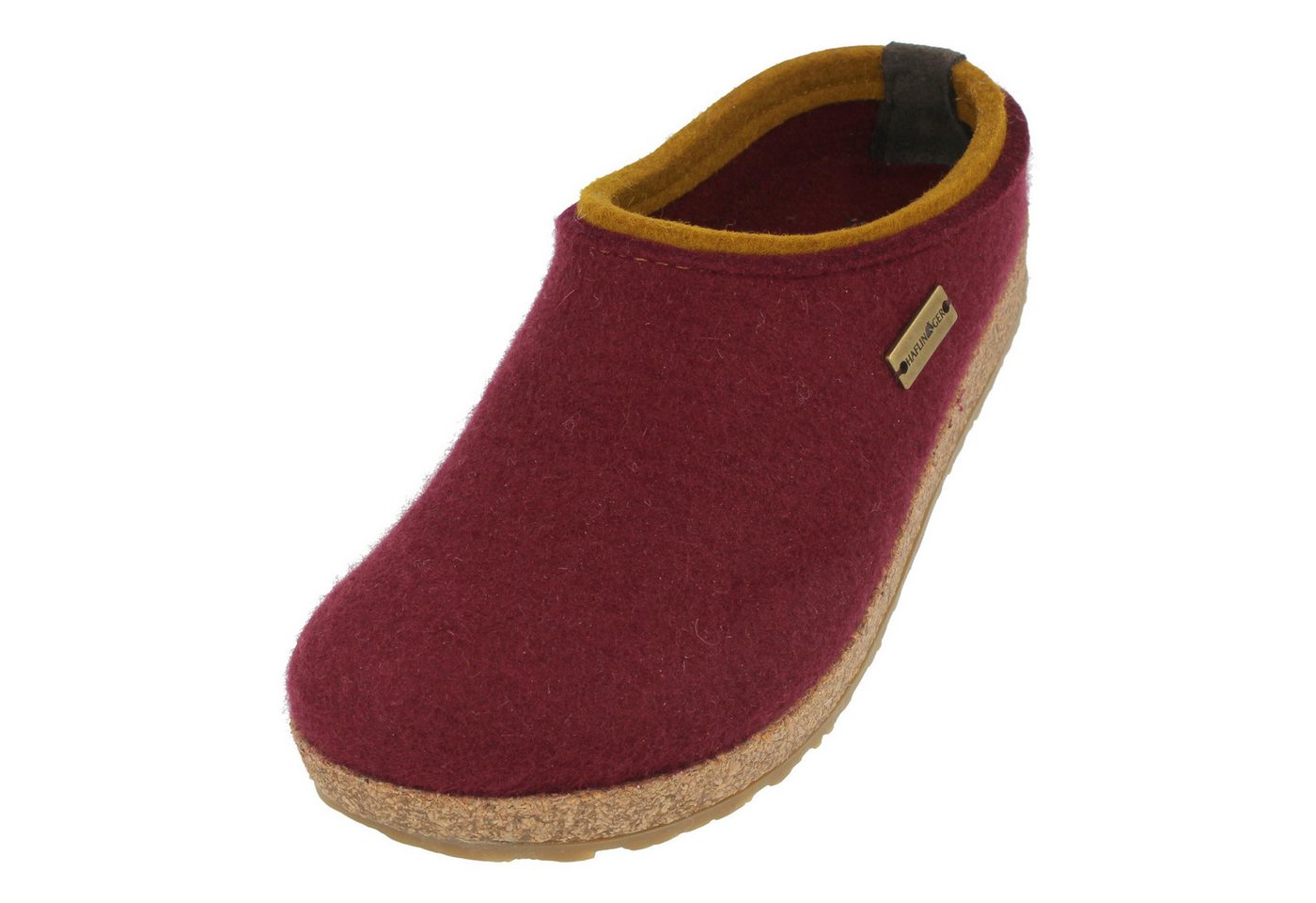 Haflinger Grizzly Kris Filzclog aus reinem Wollfilz Hausschuh