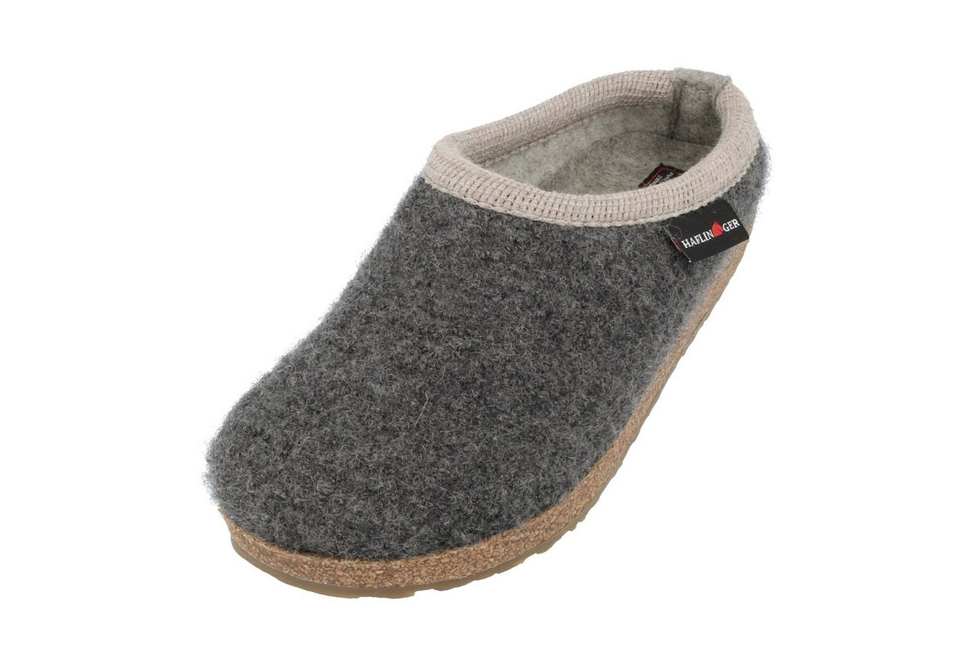 Haflinger Grizzly Panda Wollclog aus reinem Wollwalkstoff Unisex Hausschuh