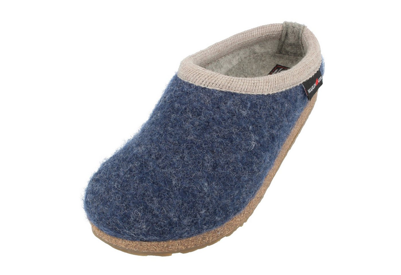 Haflinger Grizzly Panda Wollclog aus reinem Wollwalkstoff Unisex Hausschuh