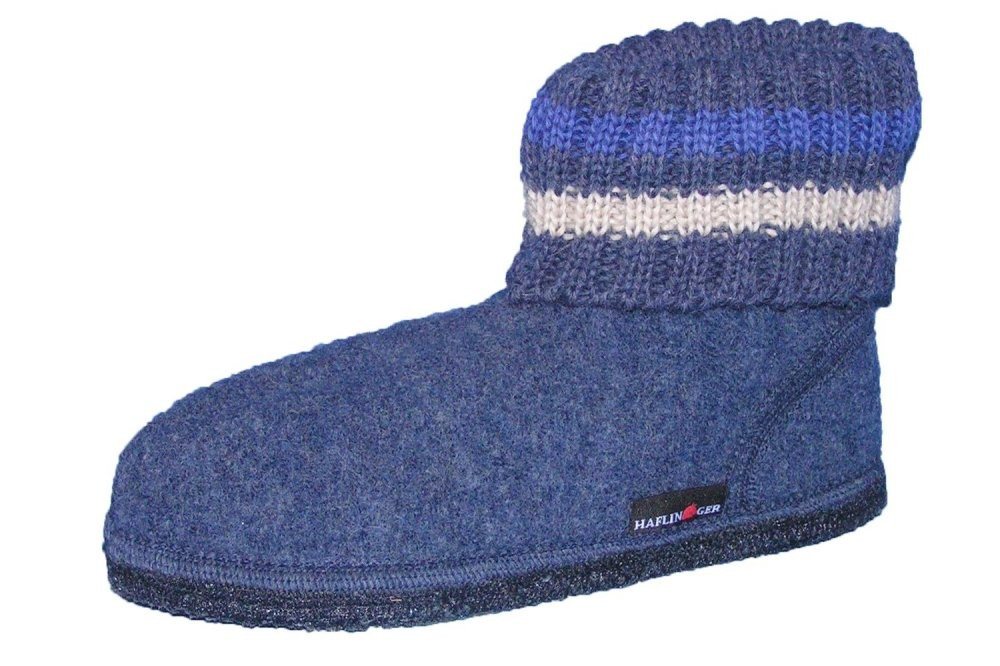 Haflinger Hausschuh (blau)