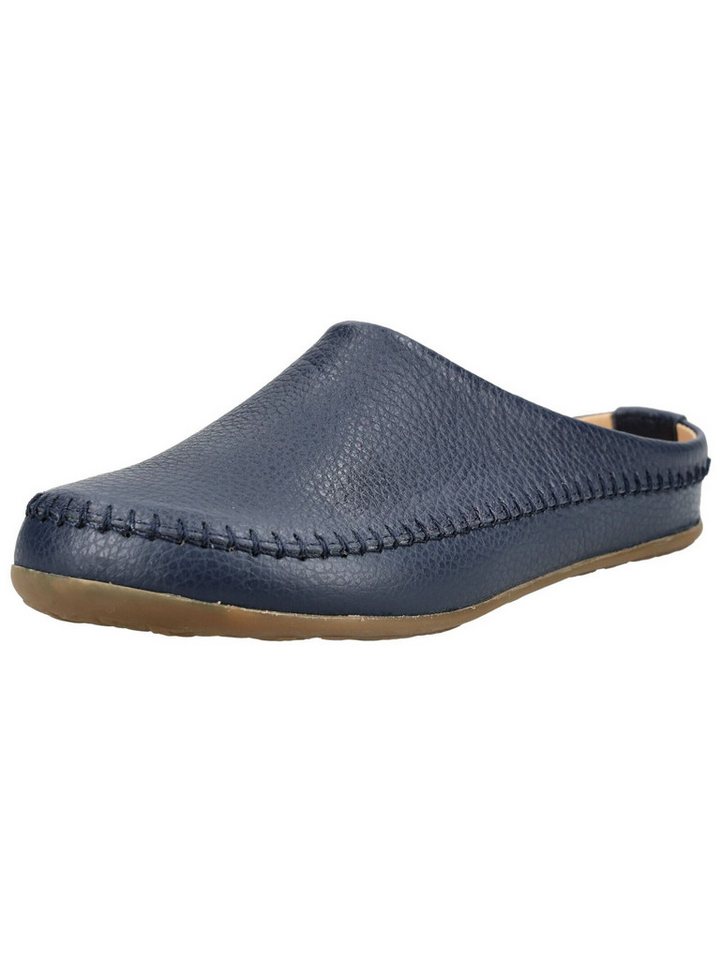 Haflinger Hausschuhe Leder Hausschuh (blau)