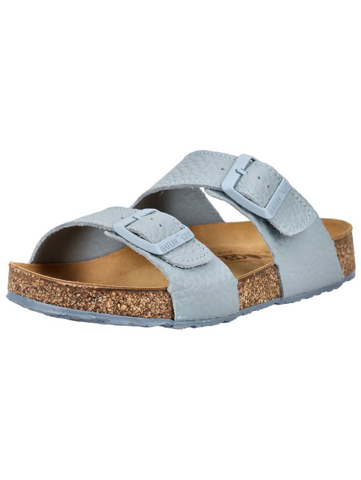 Haflinger Hausschuhe Leder Hausschuh (blau)
