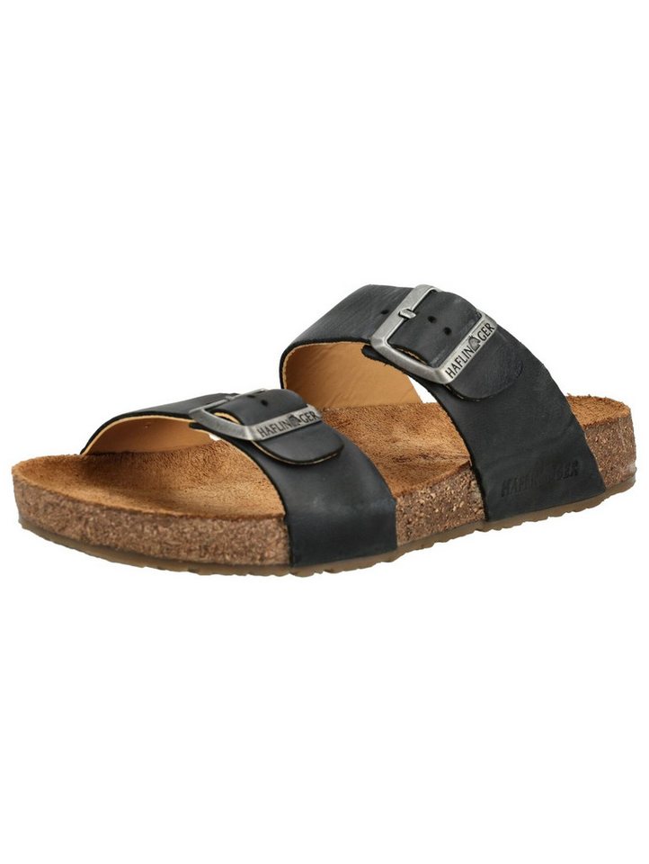 Haflinger Hausschuhe Leder Hausschuh (schwarz)