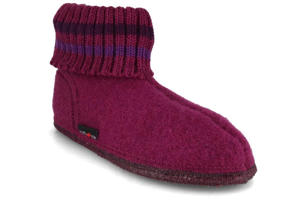 Haflinger Hüttenschuhe Paul Hausschuh mit Feinstrickkragen
