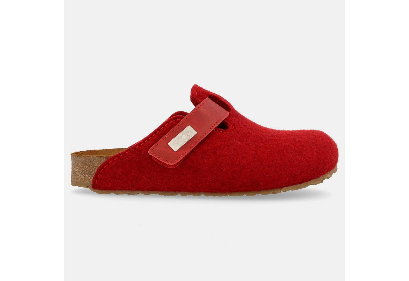 Haflinger Kurt Filzclog mit Korkfußbett Lederdecksohle Unisex Hausschuh