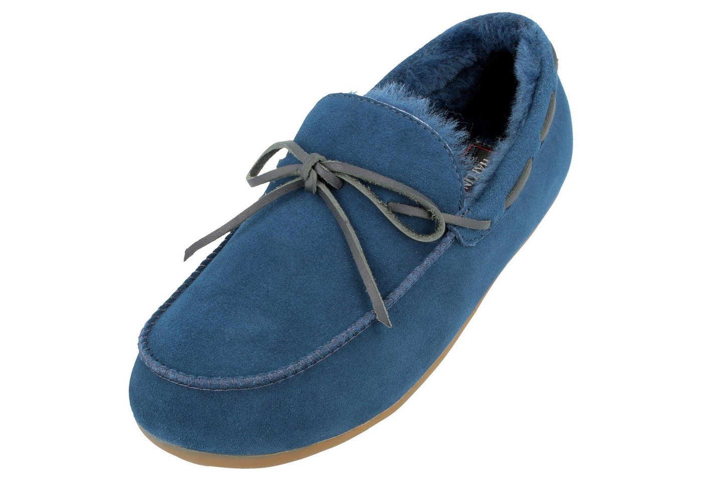 Haflinger Lammfellclog Mokassin Yumah Hausschuh aus Leder unisex Hausschuh