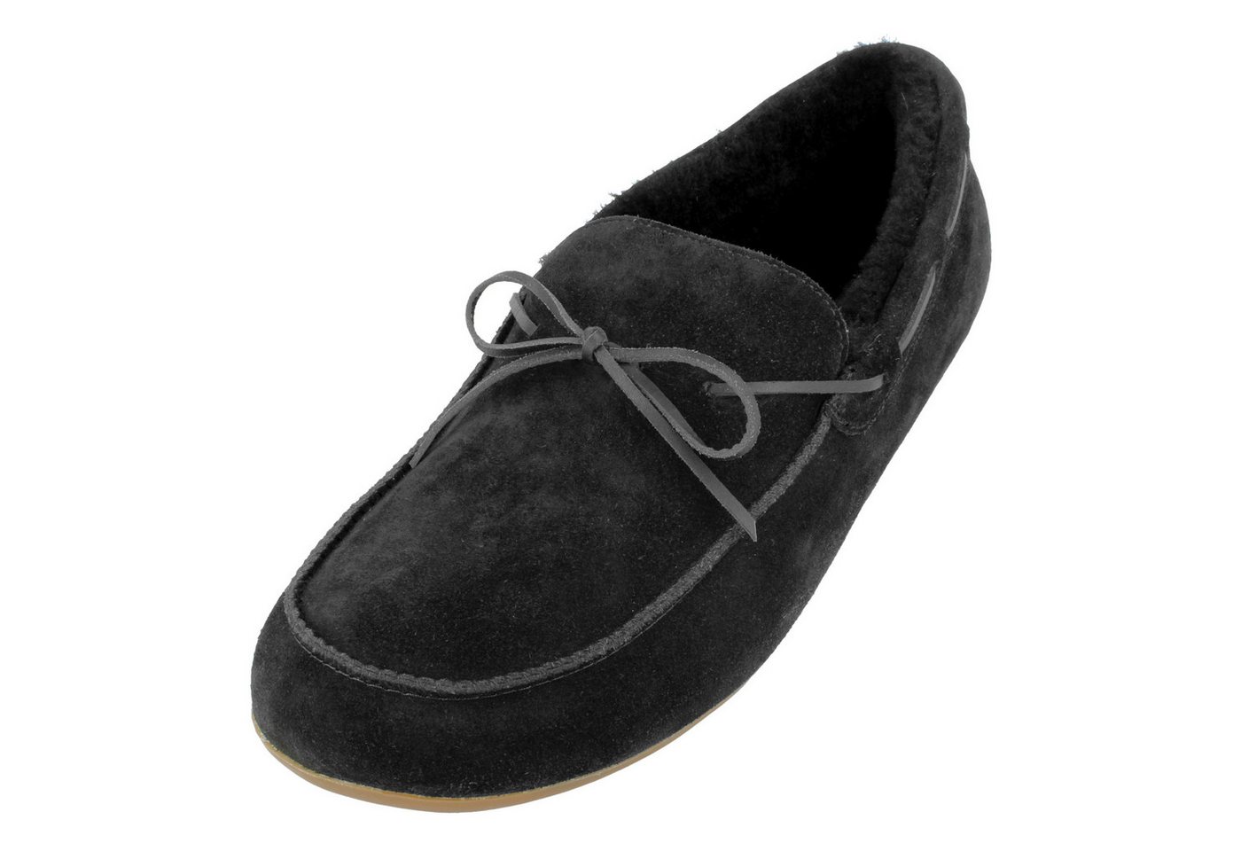 Haflinger Lammfellclog Mokassin Yumah Hausschuh aus Leder unisex Hausschuh