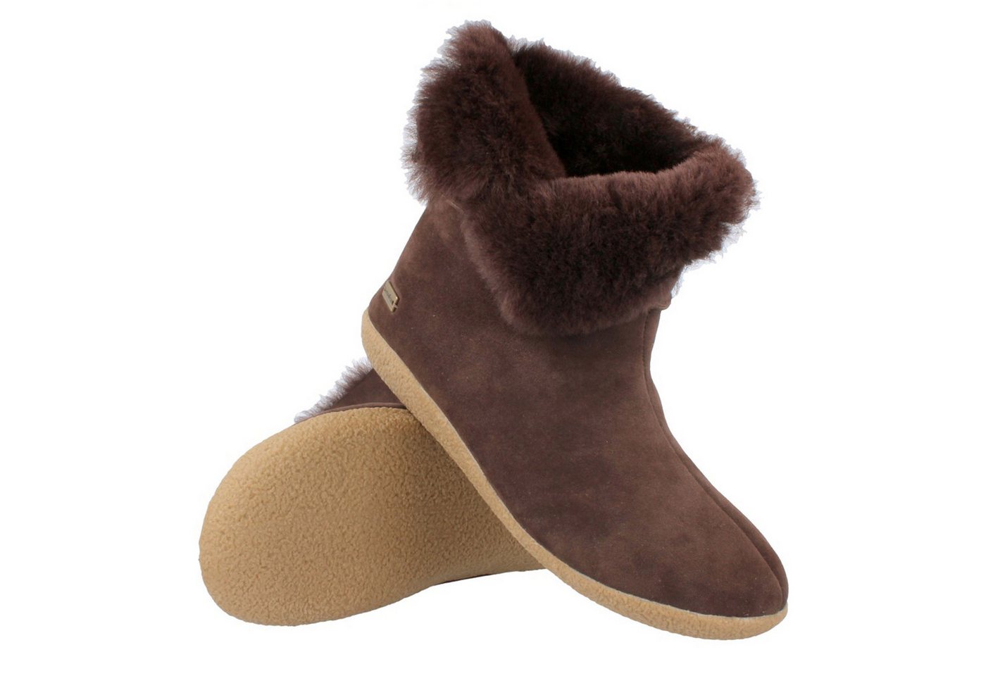 Haflinger Lemmi Lammfell Hausschuhe Stiefel Unisex Hausschuh