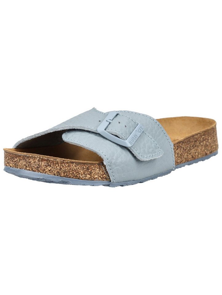 Haflinger Pantoletten Leder Pantolette (blau)
