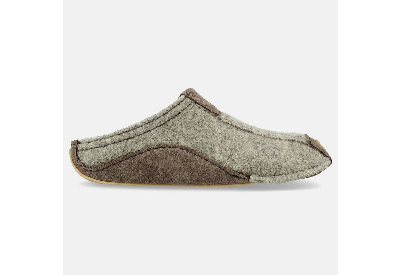Haflinger Pocahontas Pantoffeln aus gewalkter Wolle mit Gummisohle Hausschuh