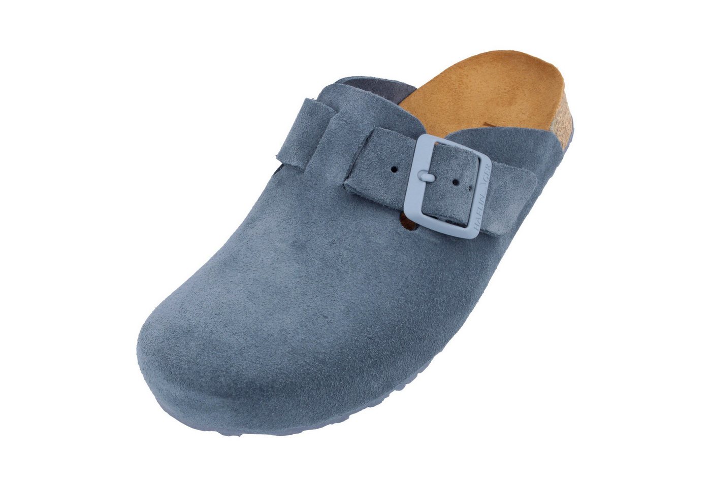 Haflinger Porto Lederclog mit Korkfußbett Lederdecksohle Unisex Hausschuh