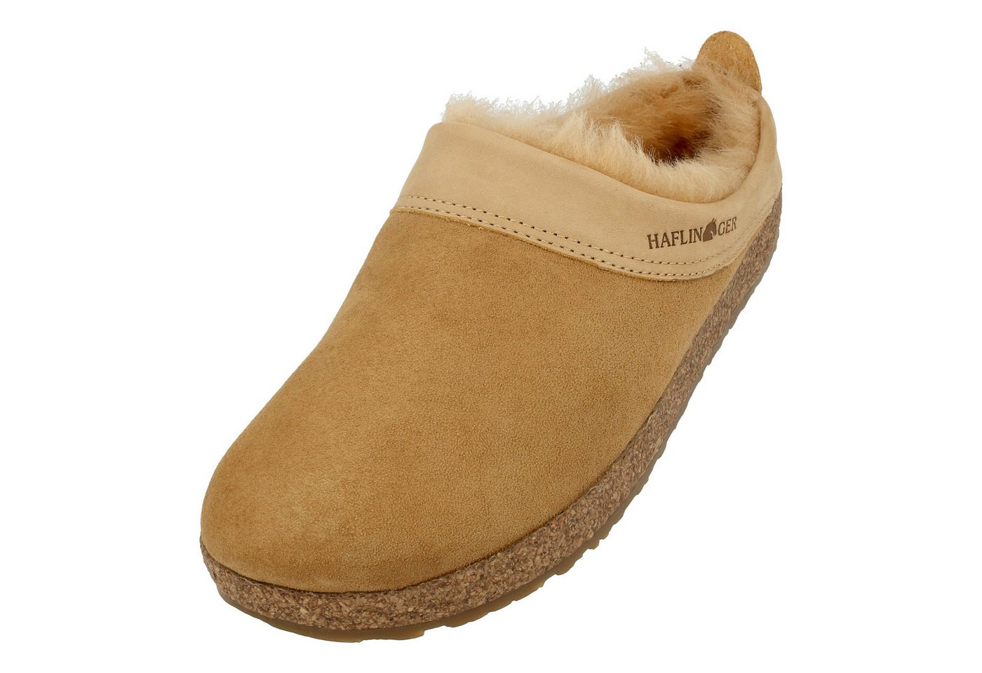 Haflinger Snowbird Lammfell Leder Hausschuh Unisex Hausschuh