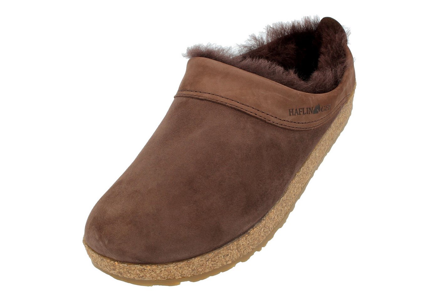 Haflinger Snowbird Lammfell Leder Hausschuh Unisex Hausschuh (Kaffee)