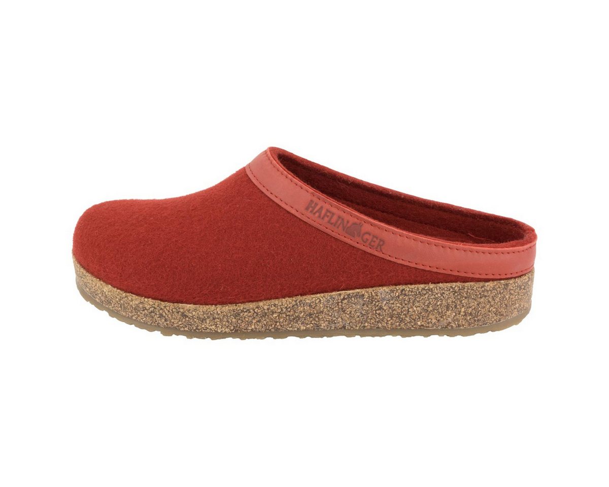 Haflinger Torben Grizzly Clog (1-tlg) Clogs - 100% reiner Wollfilz, Anatomisches Korkfußbett