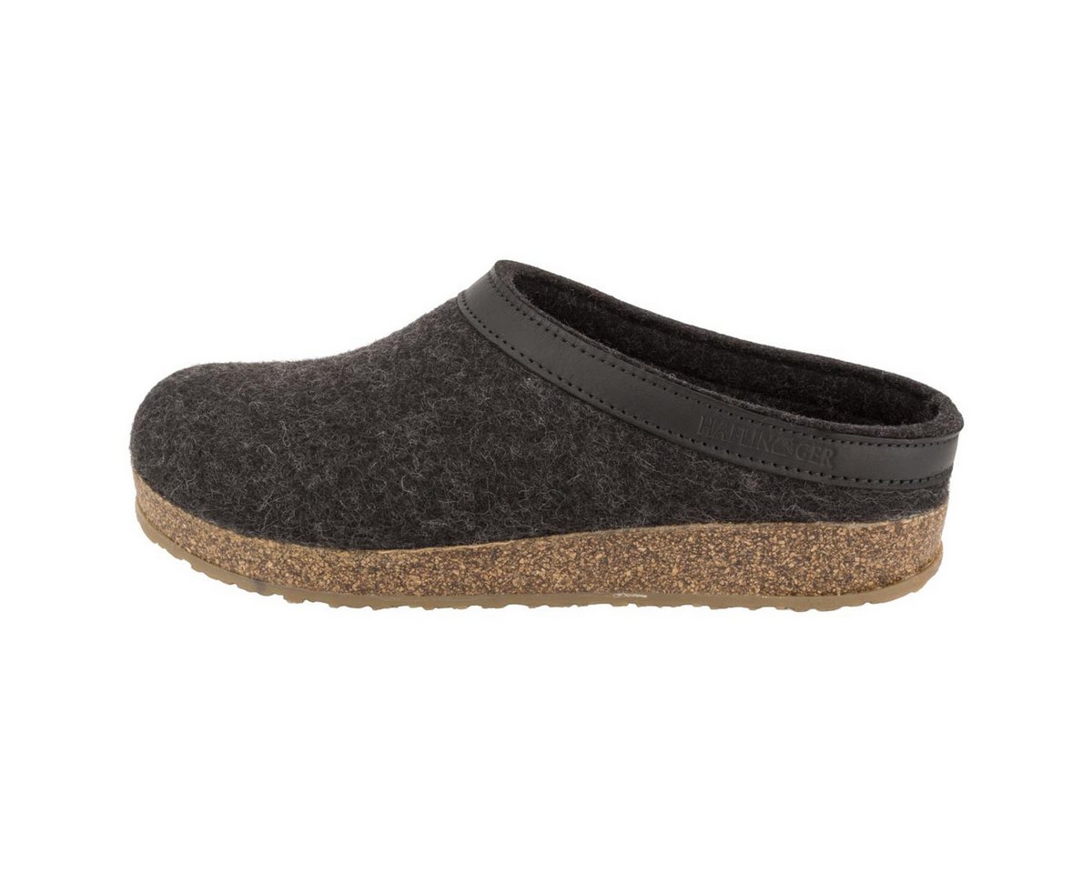 Haflinger Torben Grizzly Clog (1-tlg) Clogs - 100% reiner Wollfilz, Anatomisches Korkfußbett