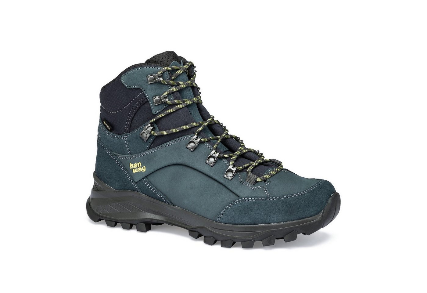 Hanwag Banks GTX (Nubukleder, wasserdicht) stahlblau/sulphur Herren Wanderschuh
