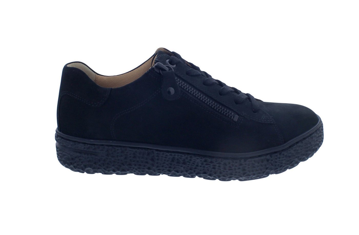 Hartjes Halbschuh Phil Shoe 162.1405/9901.01, Nubukleder, Schwarz, Wei Schnürschuh