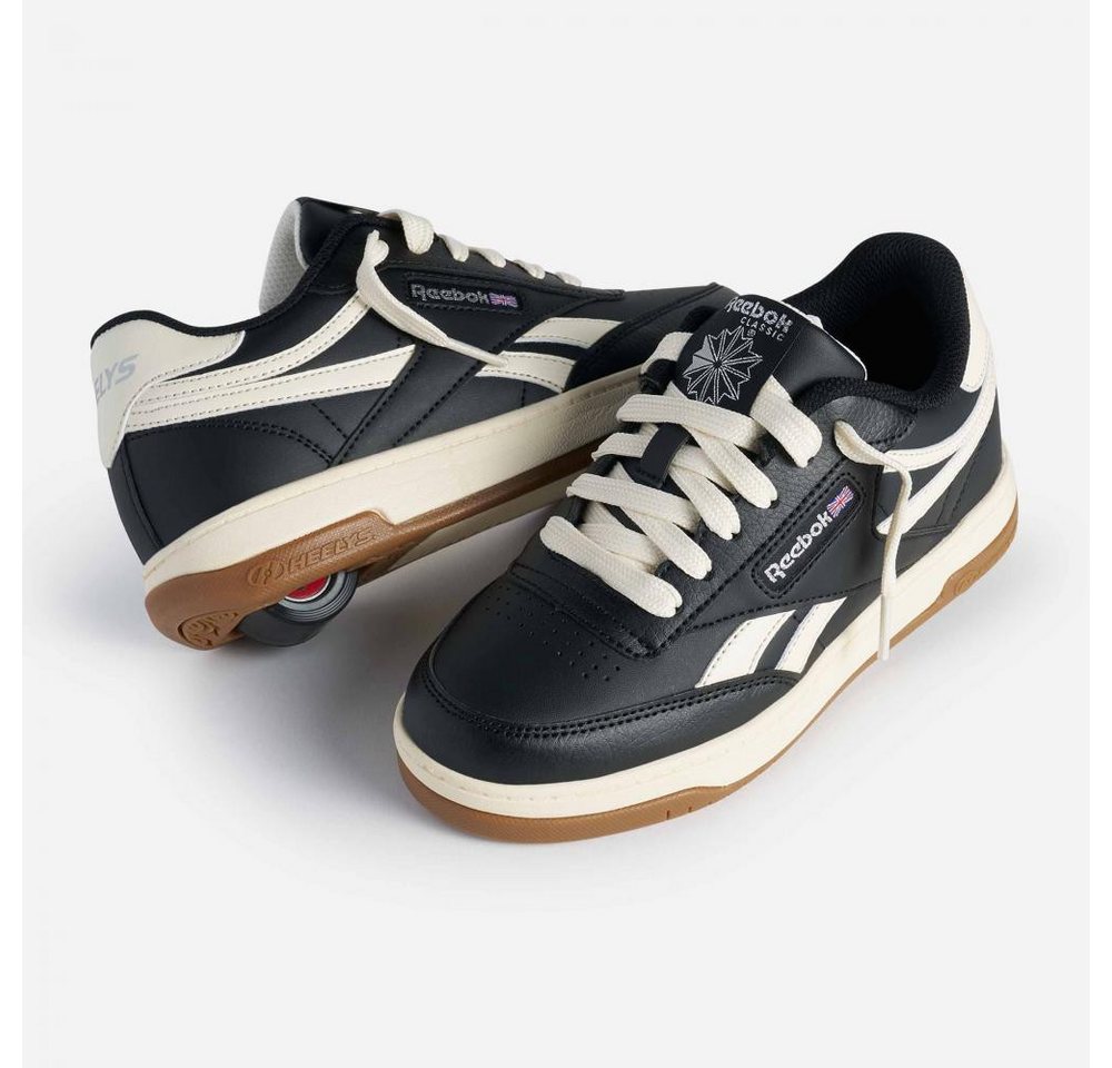 Heelys Reebok Club C Sneaker für Kinder und Jugendliche, mit Schnürung (schwarz)