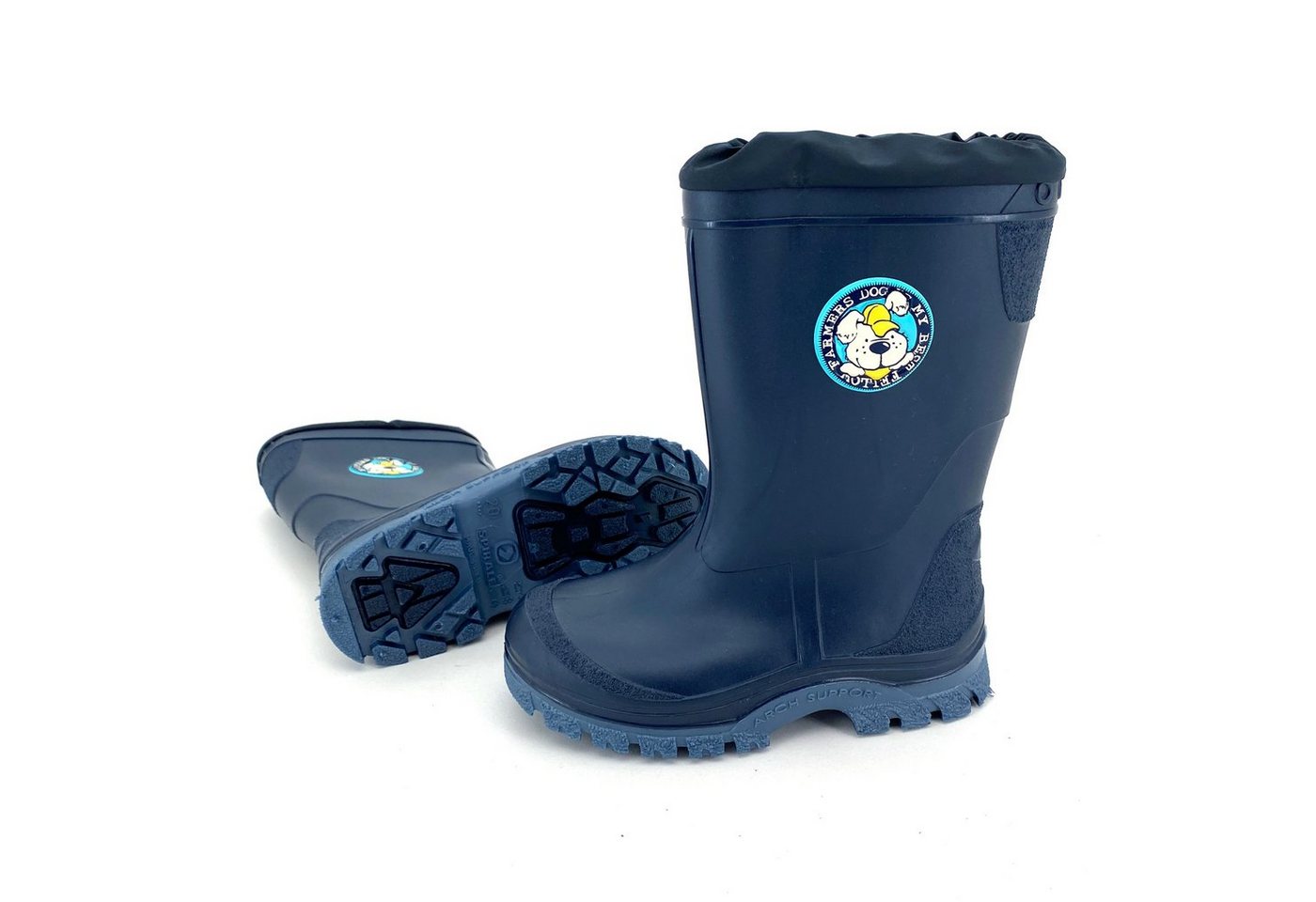 heimtexland Premium Kinder Gummistiefel gefüttert Regenstiefel Gummistiefel (Typ880, Blau) Arch Support Sohle I blau Gr. 29